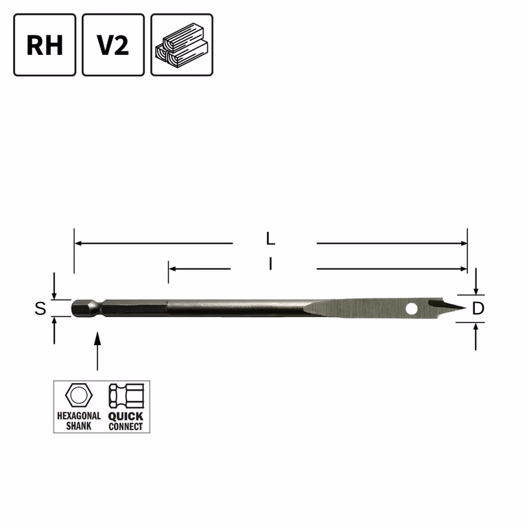 Speedboor, D=6mm L=150mm