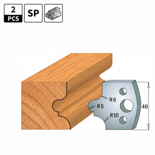 Profielmessen voor profielfreeskop I=40mm profiel 12