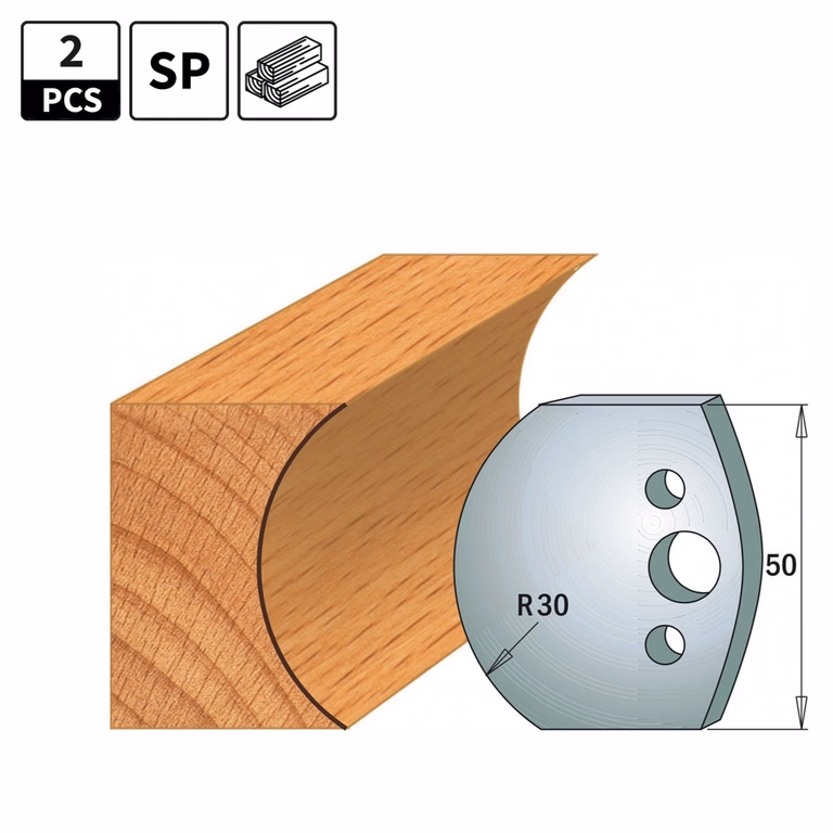 Profielmessen voor profielfreeskop I=50mm profiel 544