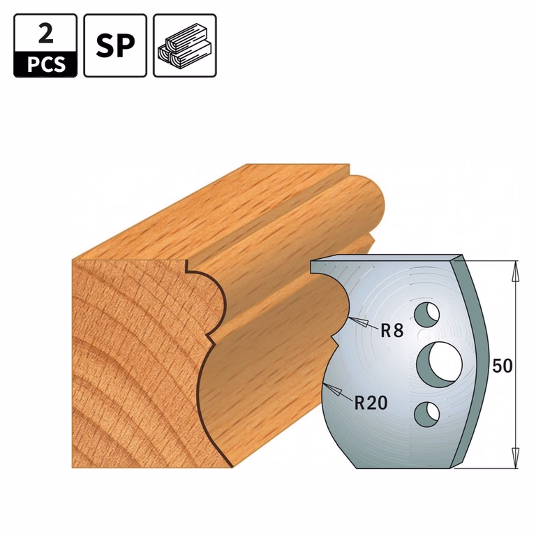 Profielmessen voor profielfreeskop I=50mm profiel 502