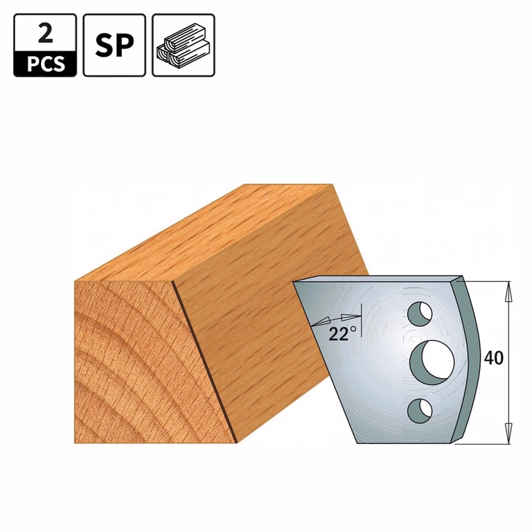 Profielmessen voor profielfreeskop I=40mm profiel 1