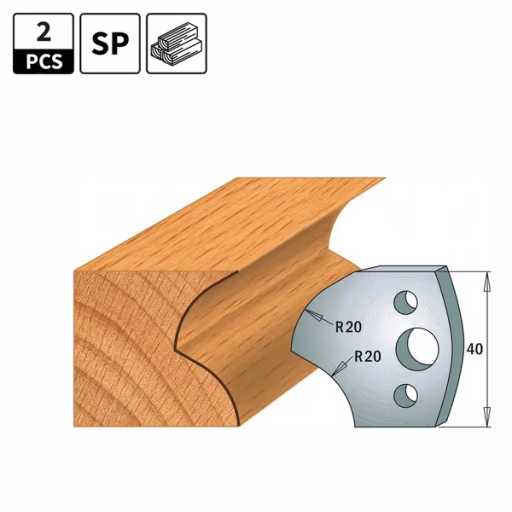 Profielmessen voor profielfreeskop I=40mm profiel 120