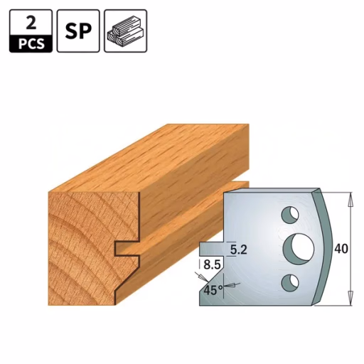 Profielmessen voor profielfreeskop I=40mm profiel 84