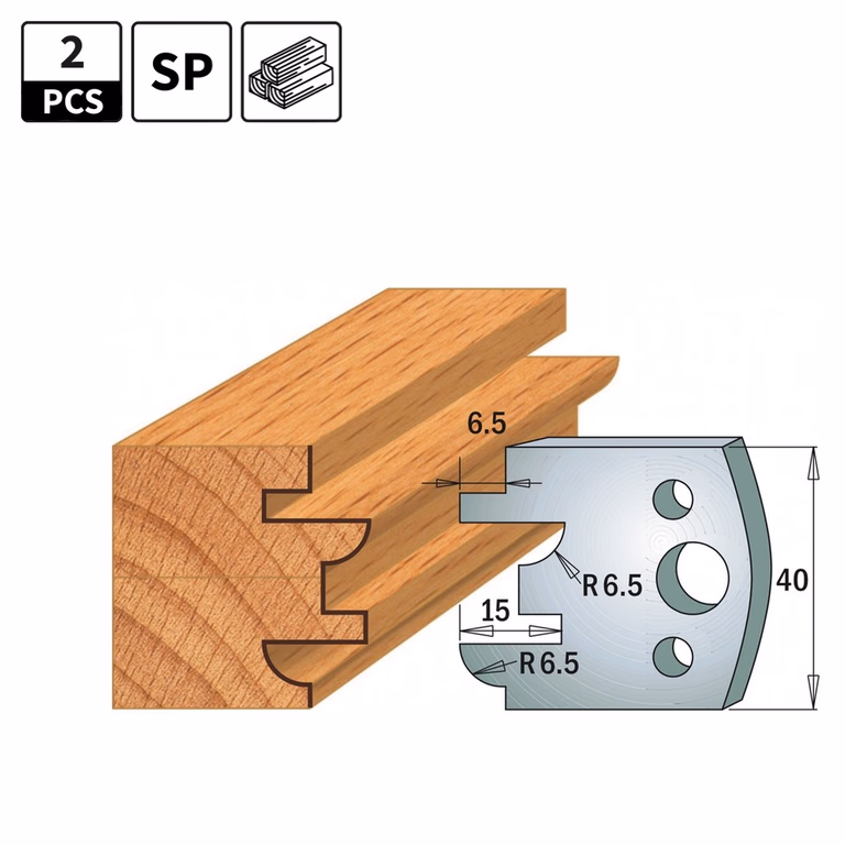 Profielmessen voor profielfreeskop I=40mm profiel 96