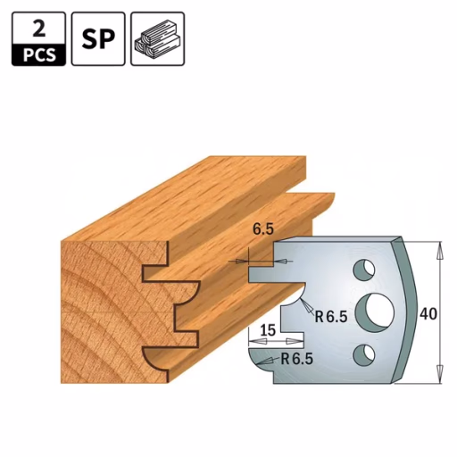 Profielmessen voor profielfreeskop I=40mm profiel 96