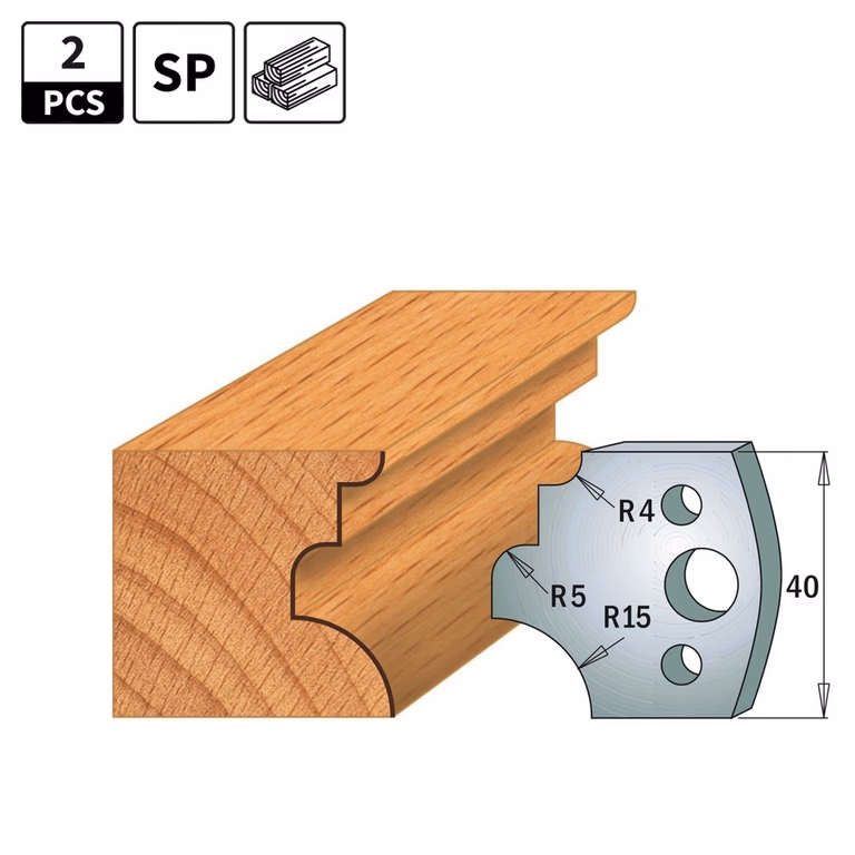 Profielmessen voor profielfreeskop I=40mm profiel 129