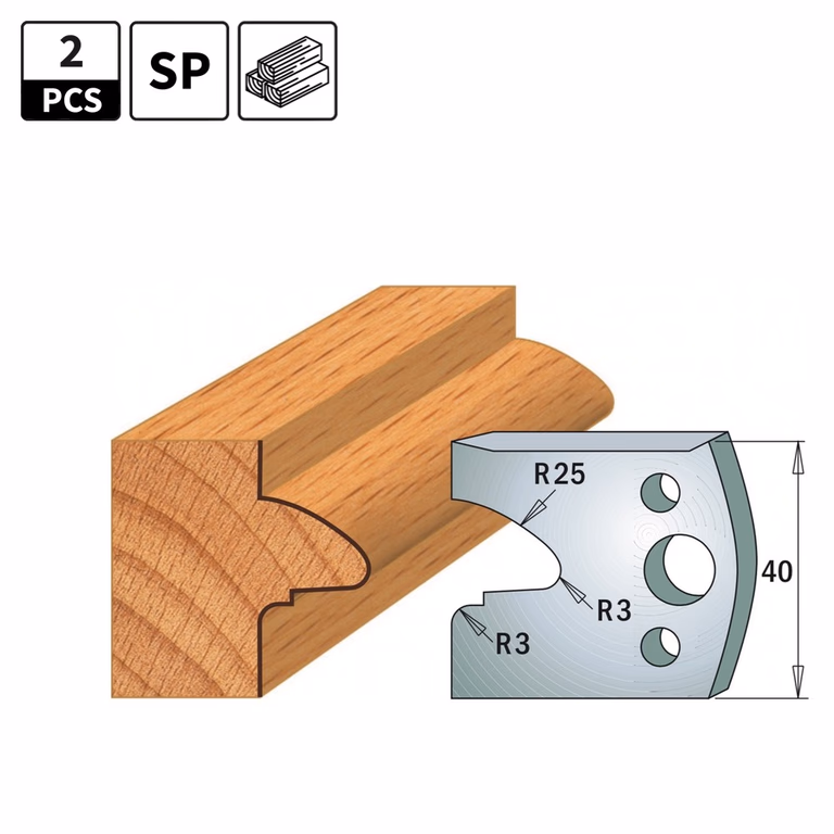 Profielmessen voor profielfreeskop I=40mm profiel 78