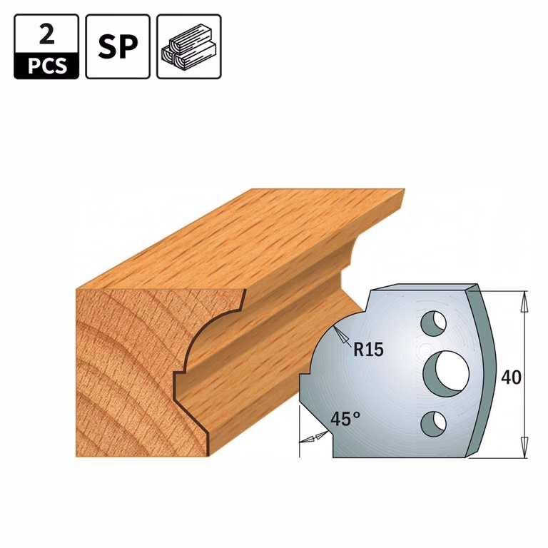 Profielmessen voor profielfreeskop I=40mm profiel 37
