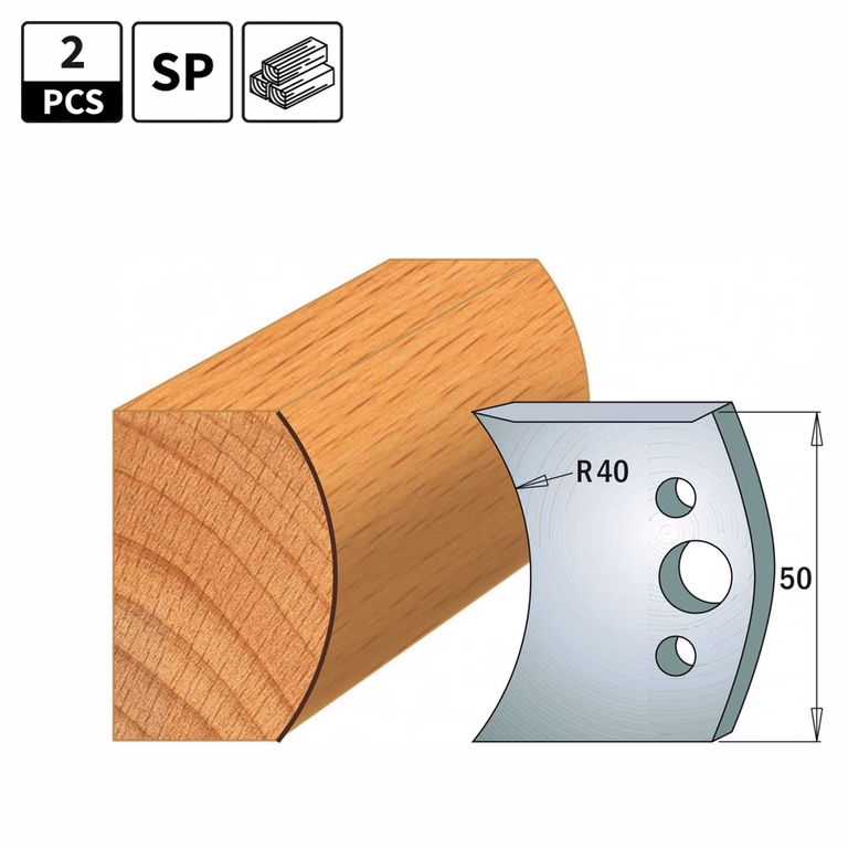 Profielmessen voor profielfreeskop I=50mm profiel 555