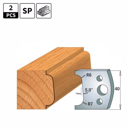 Profielmessen voor profielfreeskop I=40mm profiel 2