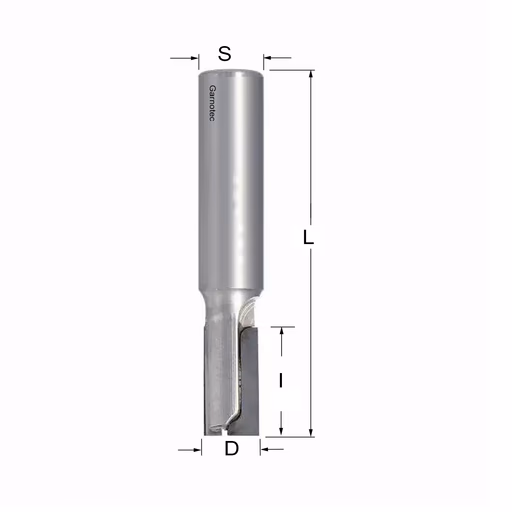 Diamantfrees met negatieve en positieve snij-plakket PCD Z2+1 D=10mm S=12mm L=65mm I=20mm
