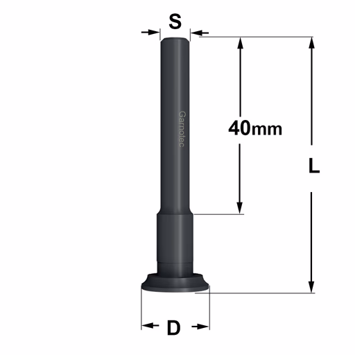 Spindel zonder kogellager (met blokkeringsring) S=6mm