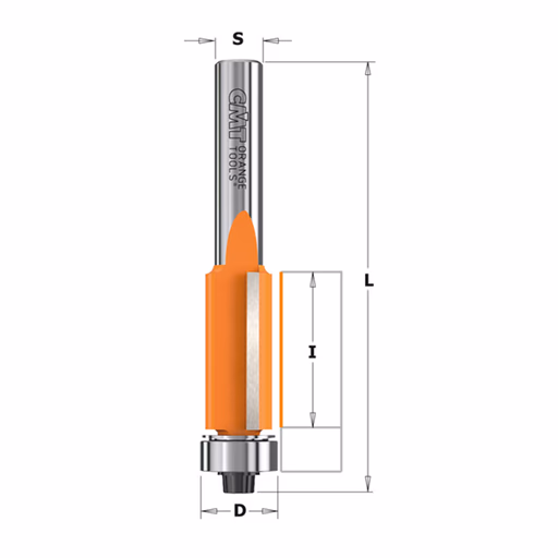 Uitloopfrees met kogellager, HW D=12,7mm L=71mm I=25,4mm · 906.127.11