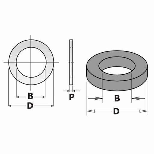 Stelring voor verlijmfrees D=50mm B=30mm