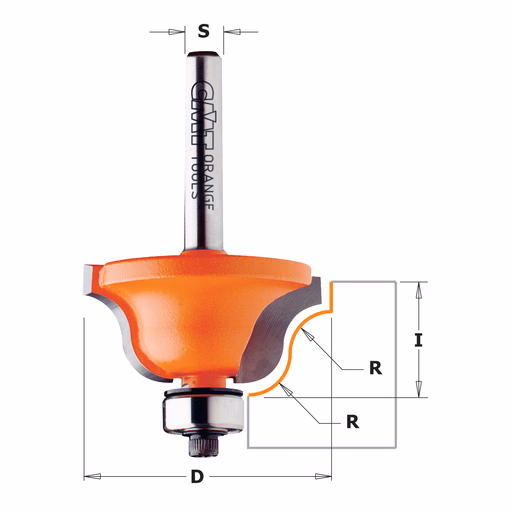 Profielfrees met kogellager, HW D=28,7mm L=54mm I=11,5mm R=4mm · 740.270.11