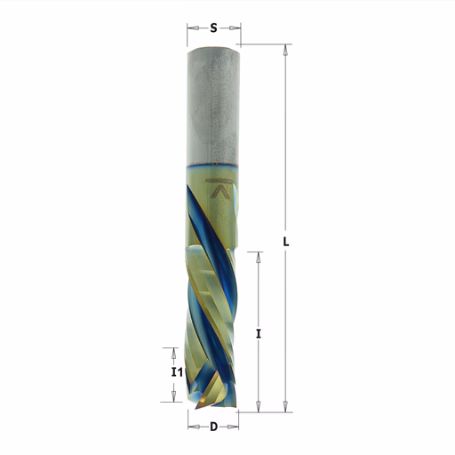 Positieve & negatieve spiraalfrees, HWM met coating D=12mm S=12mm L=80mm I=35mm · 190.121.43