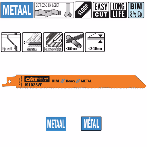 Reciprozaagblad Bi-metaal 200mm x 1,25 x 10-14TPI