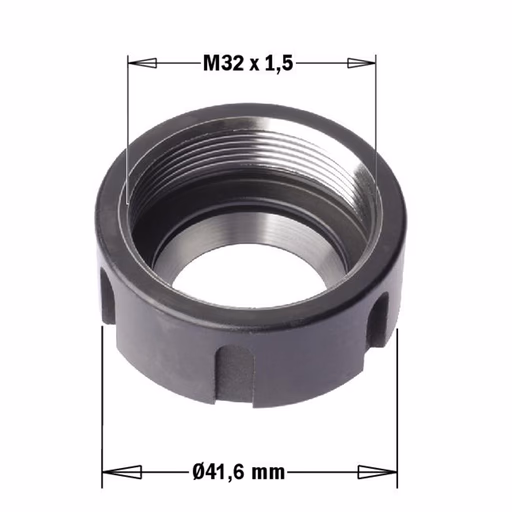 Klemmoer voor spantang ER25 M32x1,5mm links.