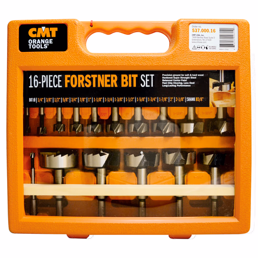 Set van 16 forstnerboren S=9,5mm L=90mm