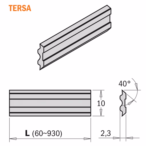 Tersa schaafmes HPS 310x10x2,3