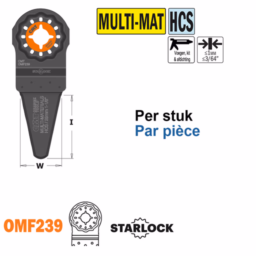 HCS universele voegensnijder – 28mm I=40mm K=1,0mm