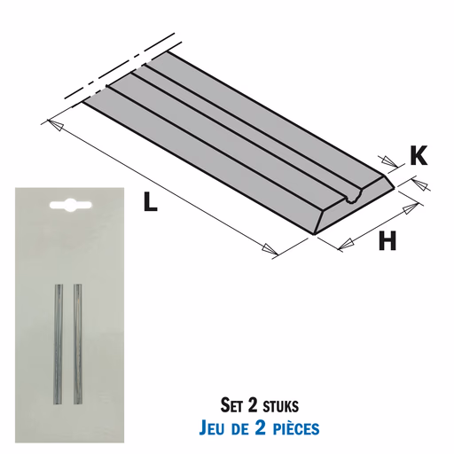 Standaard wpl reserve mes HV10 (2 stuks) L=82mm