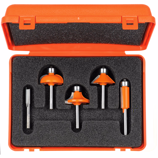 5-delige frezenset in pvc kistje, HW S=8mm · 900.005.03