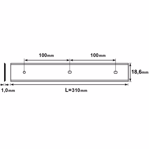 Brück schaafmes HSS M42 310x18,6x1,0