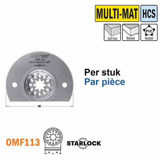 Rond zaagblad voor zachtere materialen 85mm · OMF113-X1
