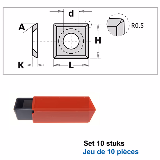 HWM wisselmessen (per 10 st.) L=14,6mm H=14,6mm d=6,4mm · S790.146.14
