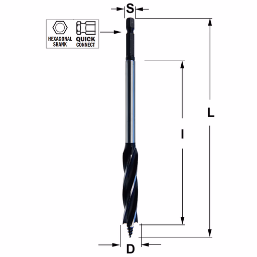 Spiraalboor, D=18mm L=165mm