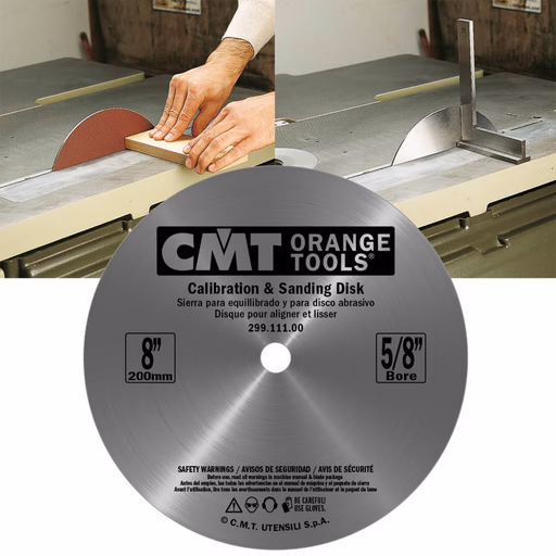 Verbeter zaagwerk met CMT balansschijf / schuurschijf D=200mm B=15,87mm