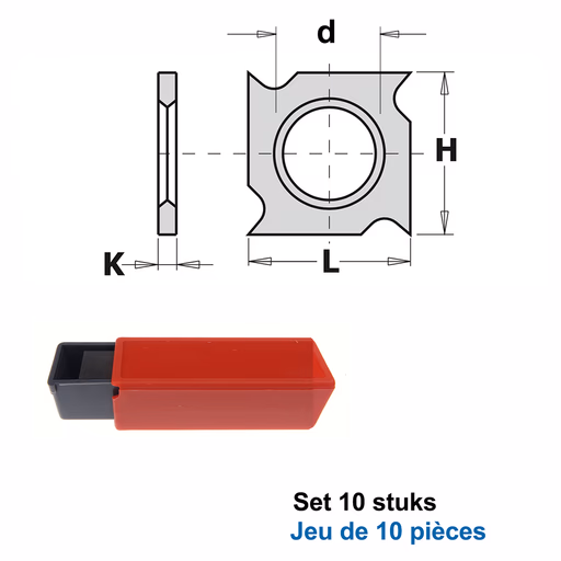 Groeftand HWM (per 10 st.) L=18mm K=1,95mm H=18mm d=10,4mm