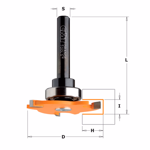 HW-schijffrees met drager/lager, zonder sluitmoer L=59mm I=5mm P=2,86mm