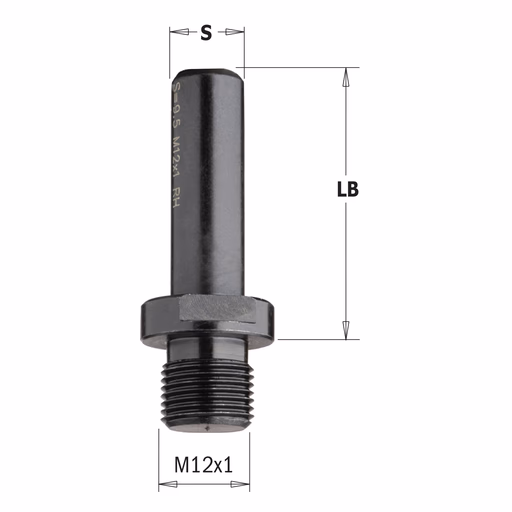 Lange schacht voor uitwisselbare boor of potscharnierfrees S=13mm · 509.130.01