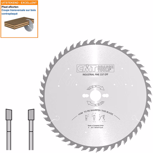 Afkortzaag met hardmetalen tanden geschikt voor hout D=315mm K=3,2mm P=2,2mm Z54