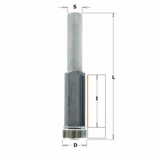 Kantenfrees met lager, DP S=8mm L=60mm I=25mm Z2