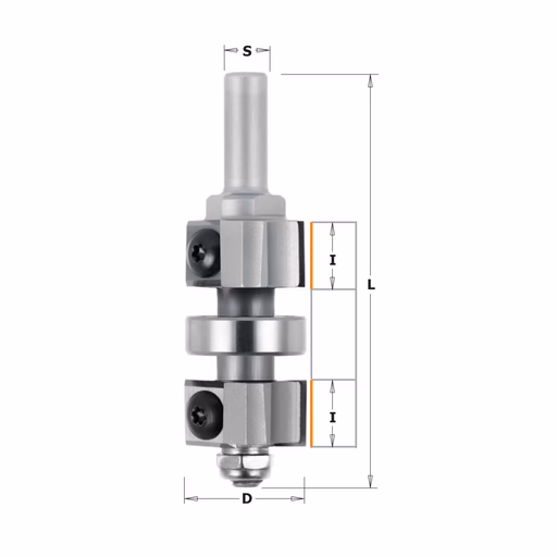 Rechte bovenfrees met WPL-mes, HWM D=22mm S=8mm L=90mm I=30mm