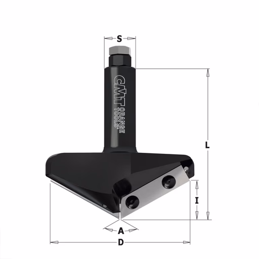 V-groeffrees met WPL messen D=87mm L=95mm I=24mm A=120°