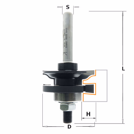 Profiel- conterprofielfrees - golvend Profiel, HW D=41mm S=8mm · 991.151.11