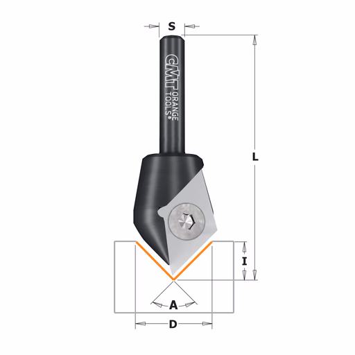 V-groeffrees, HWM D=20mm L=60mm I=10mm · 665.200.11