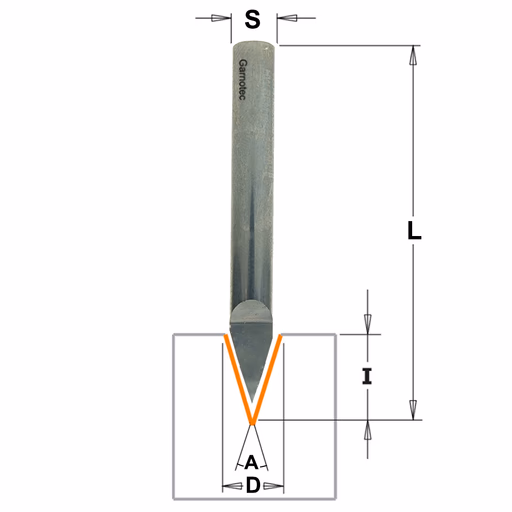 V-groeffrees I=12mm A=30° Z1