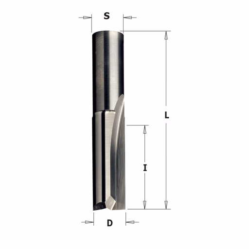 Rechte groeffrees in HWM D=3mm L=48mm I=10mm