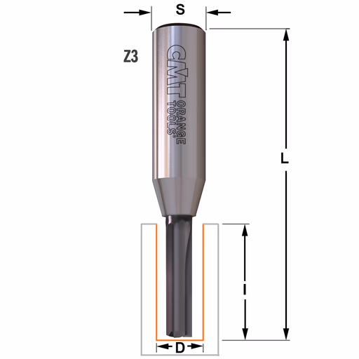 Groeffrees met rechte snijkoppen, HWM D=6mm S=12mm L=73mm I=21mm