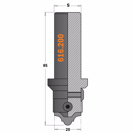 Profielfrees voor profielmessen S=20mm