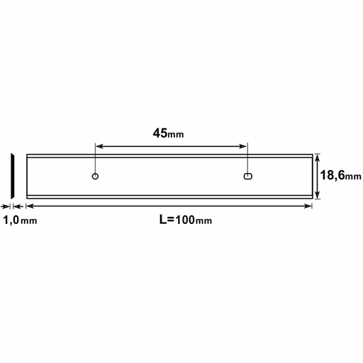 Brück schaafmes HPS 100x18,6x1,0