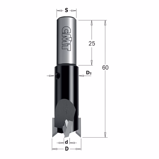 Verzinker, rechts D=12mm S=10mm d=4mm