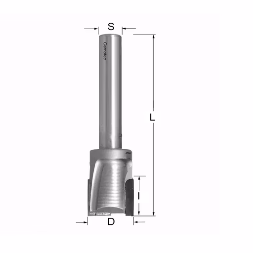 Diamantfrees met negatieve en positieve snij-plakket PCD Z2 D=16mm