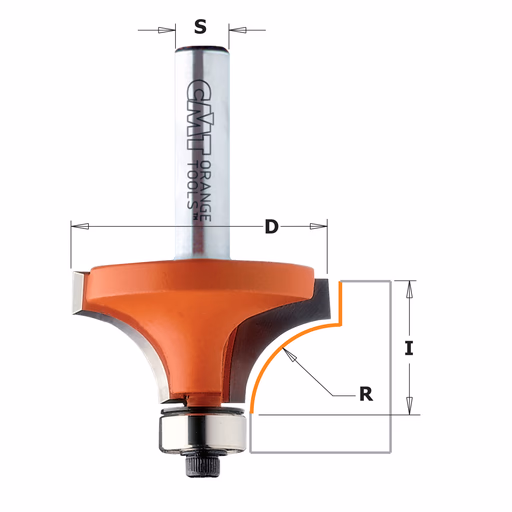 Holle radiusfrees zonder opstaande kant, HW D=44,5mm L=63,5mm I=22mm R=16mm · 938.445.11