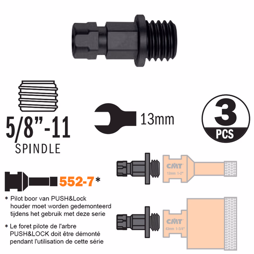 Adapter voor gatzagenserie 552-7
